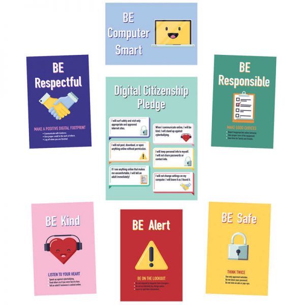 Carson Dellosa Education Digital Citizenship Bulletin Board Set, 7 Pieces
