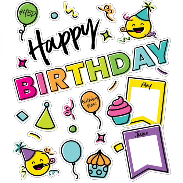 Carson Dellosa Education Kind Vibes Birthday Mini Bulletin Board Set