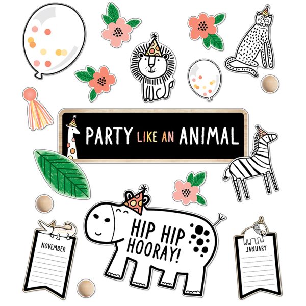 Schoolgirl Style™ Simply Safari Birthday Bulletin Board Set