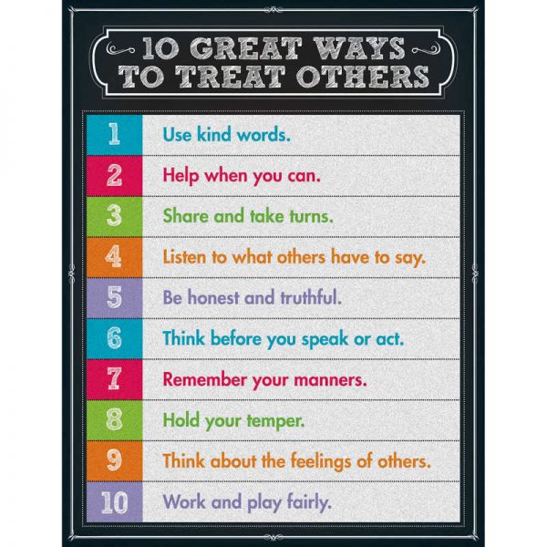 Carson Dellosa Education 10 Great Ways to Treat Others Chart