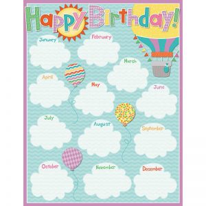 Carson Dellosa Education Up and Away Birthday Chart