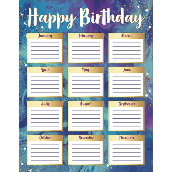 Carson Dellosa Education Galaxy Birthday Chart