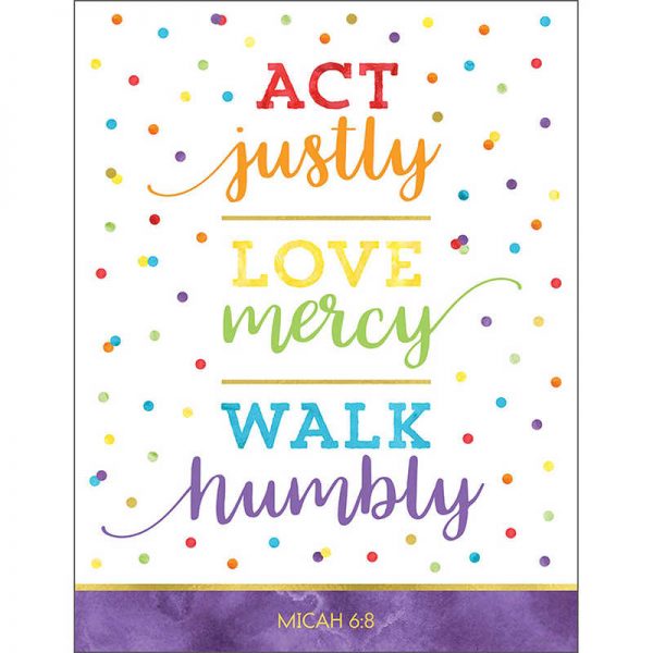 Carson Dellosa Education Act Justly Love Mercy Walk Humbly Chart