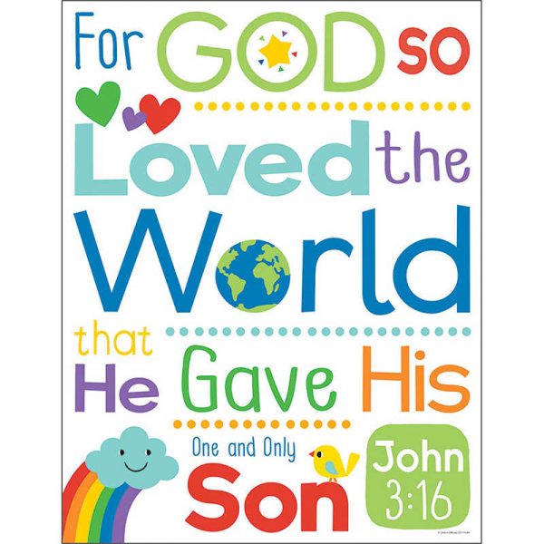 Carson Dellosa Education John 3:16 Chart