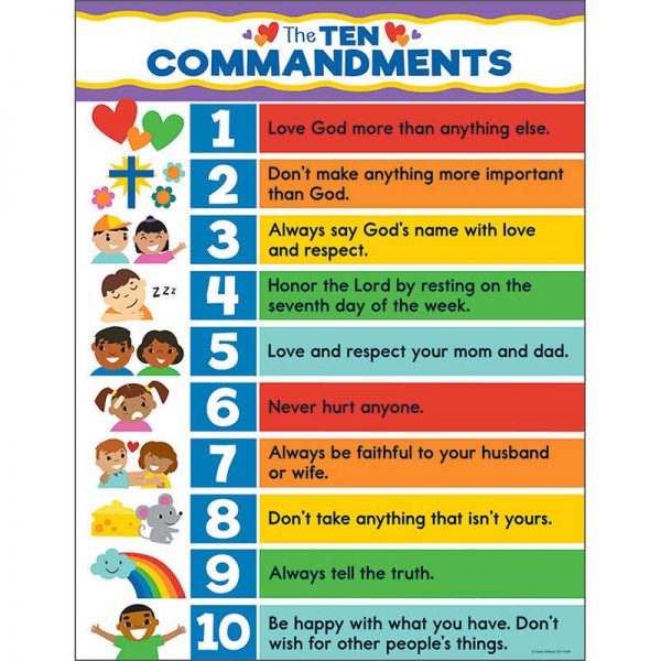 Carson Dellosa Education Ten Commandments Chart