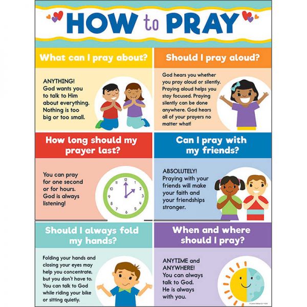 Carson Dellosa Education How to Pray Chart