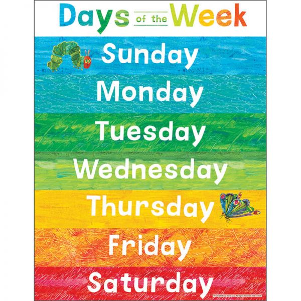 Carson Dellosa Education World of Eric Carle™ Days of the Week Chart