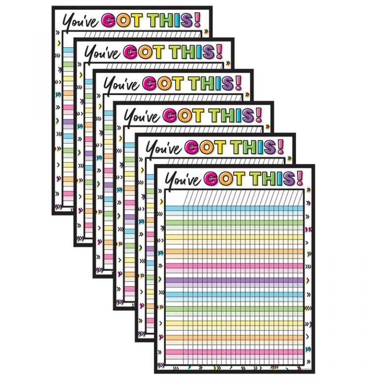 Carson Dellosa Education Kind Vibes Incentive Chart, 17" x 22", Pack of 6
