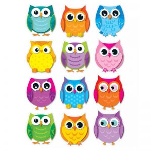 Carson Dellosa Education Colorful Owls Cut-Outs, Pack of 36