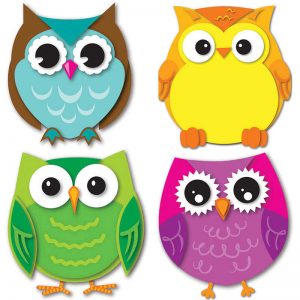 Carson Dellosa Education Colorful Owls Mini Cut-Outs, Pack of 36
