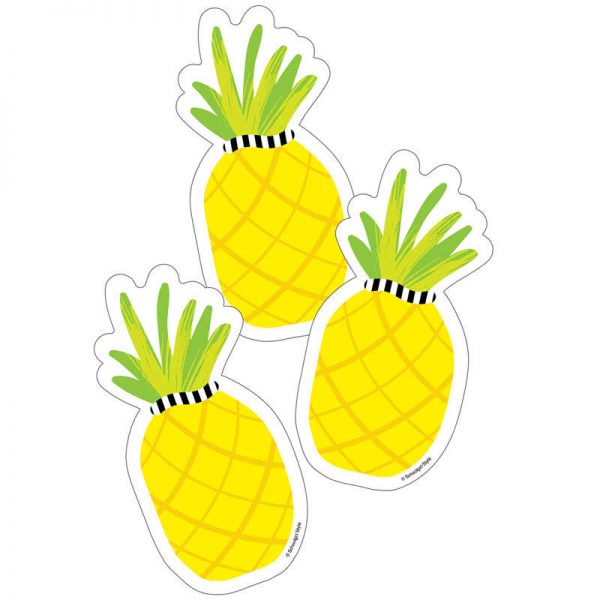 Schoolgirl Style™ Simply Stylish Tropical Pineapple Cut-Outs, Pack of 36