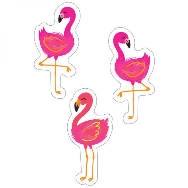 Schoolgirl Style™ Simply Stylish Tropical Flamingos Cut-Outs, Pack of 36