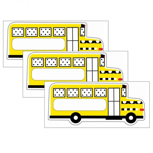 Schoolgirl Style™ Black, White & Stylish Brights School Bus Cut-Outs, 36 Per Pack, 3 Packs