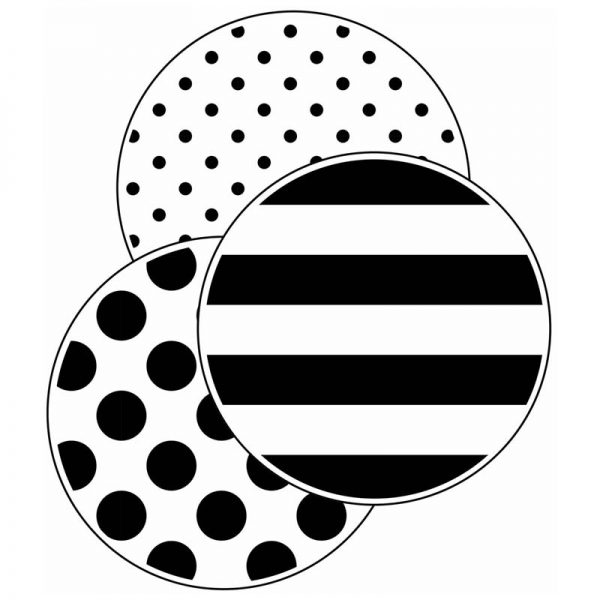 Schoolgirl Style™ Black, White & Stylish Brights Designer Dots Cut-Outs, Pack of 36