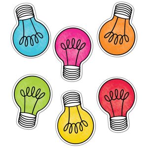 Schoolgirl Style™ Light Bulb Moments Colorful Light Bulbs Cut-Outs, Pack of 36