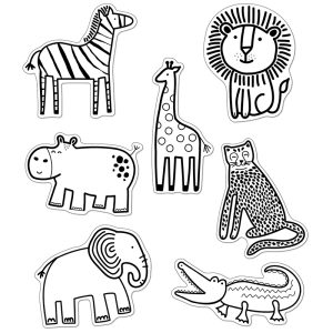 Schoolgirl Style™ Simply Safari Animals Cut-Outs, Pack of 36