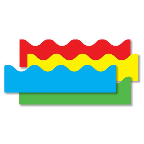 Carson Dellosa Education Scalloped Border Set, Assorted Colors, 4 Packs Per Set