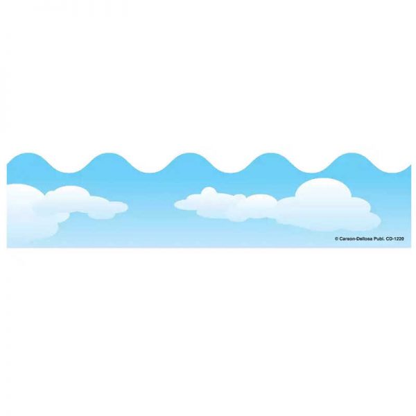 Carson Dellosa Education Clouds Scalloped Border, 39'