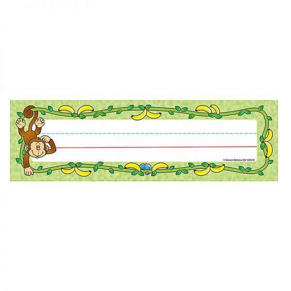 Carson Dellosa Education Monkey Desk Nameplates, Pack of 36