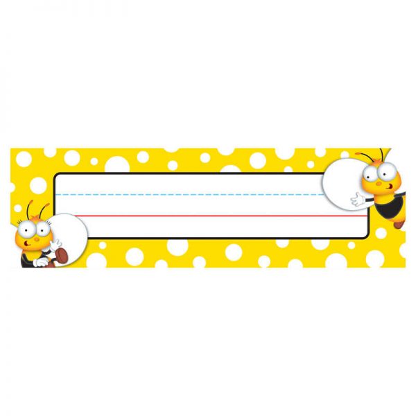 Carson Dellosa Education Buzz-Worthy Bees Deskplates, Grades PK-5, 36 Per Pack, 6 Packs