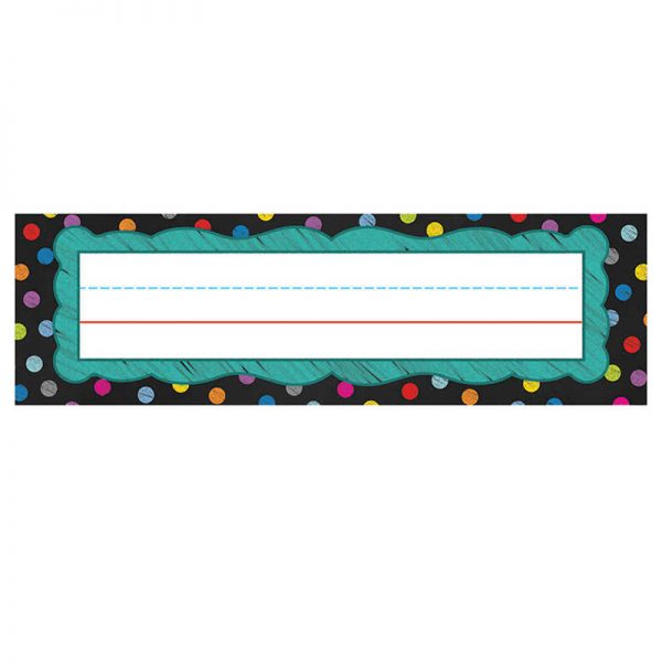 Carson Dellosa Education Colorful Chalkboard Nameplates, Pack of 36