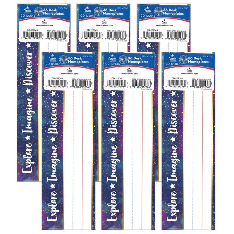 TeachersParadise Carson Dellosa Education Galaxy Nameplates, 9.5" x 2