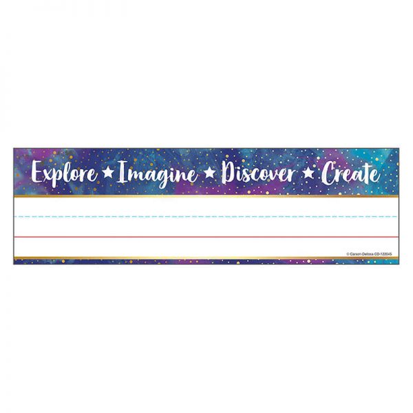 Carson Dellosa Education Galaxy Nameplates, 9.5" x 2.875", Pack of 36