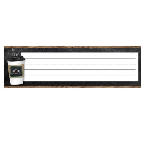 Schoolgirl Style™ Industrial Cafe Nameplates, Pack of 36