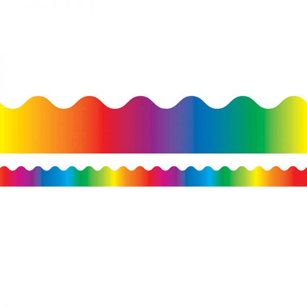 Carson Dellosa Education Rainbow Scalloped Border, 39'