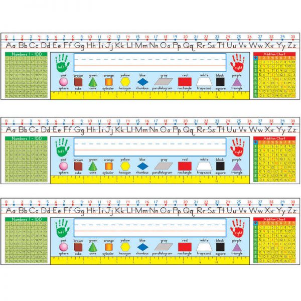 Carson Dellosa Education Traditional Manuscript Nameplates, Grade 1-3, 36 Per Pack, 3 Packs