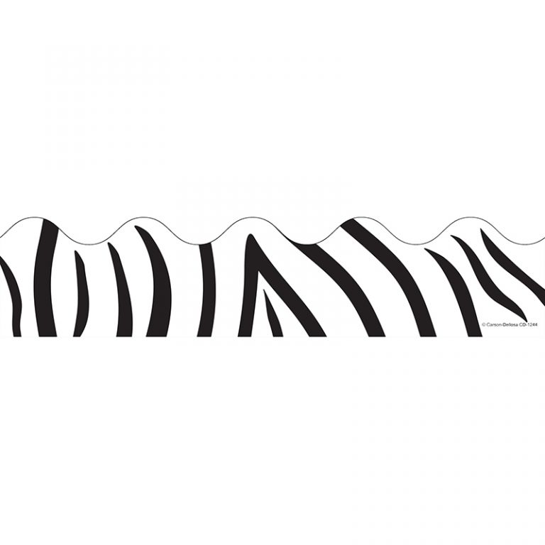 Carson Dellosa Education Zebra Print Scalloped Border