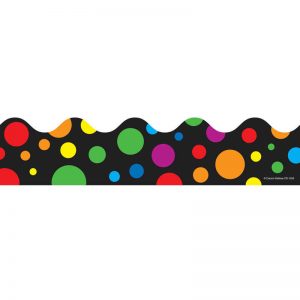 Carson Dellosa Education Big Rainbow Dots Scalloped Border, 39 Feet Per Pack, 6 Packs