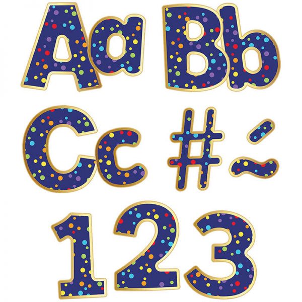 Carson Dellosa Education Sparkle + Shine Rainbow Confetti EZ Letters, 219 Pieces