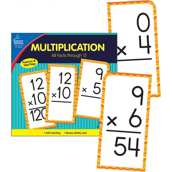 Carson Dellosa Education Multiplication All Facts through 12 Flash Cards