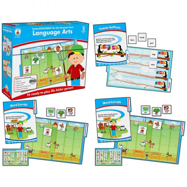 Carson Dellosa Education Language Arts File Folder Game, Grade 2