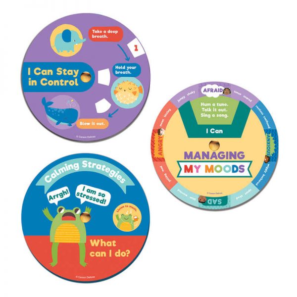 Carson Dellosa Education EZ-Spin: Calming Wheels Manipulative, Pack of 18