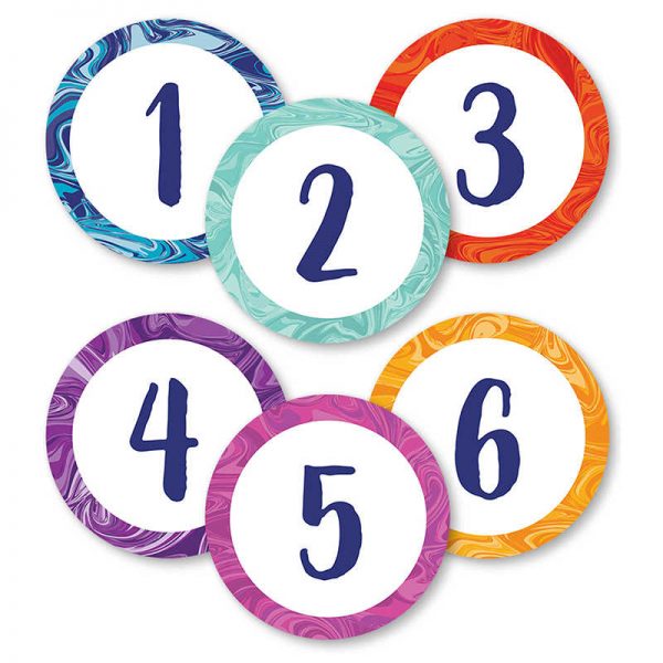 Carson Dellosa Education Marble Swirl Numbers Magnetic Cut-Outs, Pack of 36