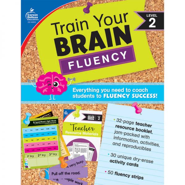 Carson Dellosa Education Train Your Brain: Fluency Level 2 Classroom Kit, Grade 1-3