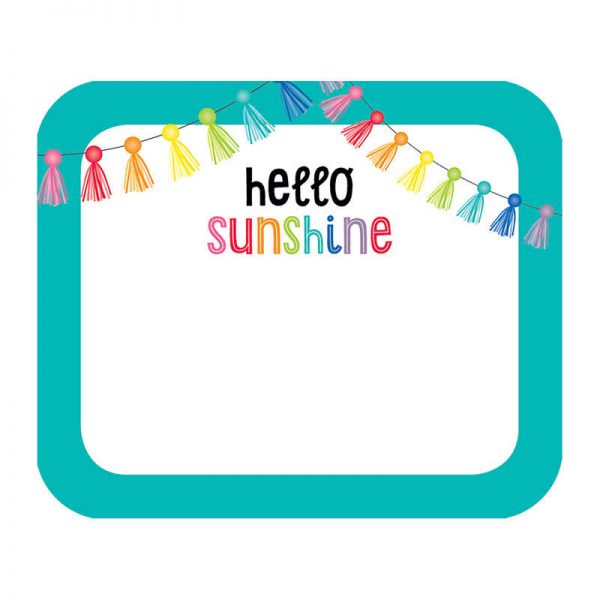 Schoolgirl Style™ Hello Sunshine Name Tags, 3" x 2.5", Pack of 40