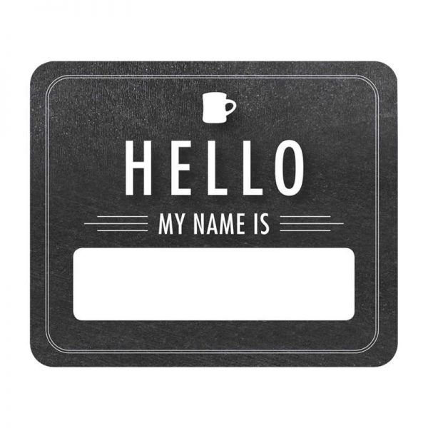 Schoolgirl Style™ Industrial Cafe Chalkboard Hello Name Tags, Pack of 40