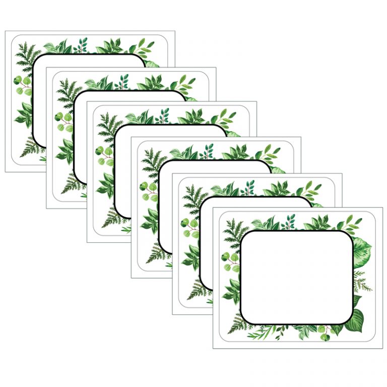 Schoolgirl Style™ Simply Boho Leaves Name Tags, 40 Per Pack, 6 Packs