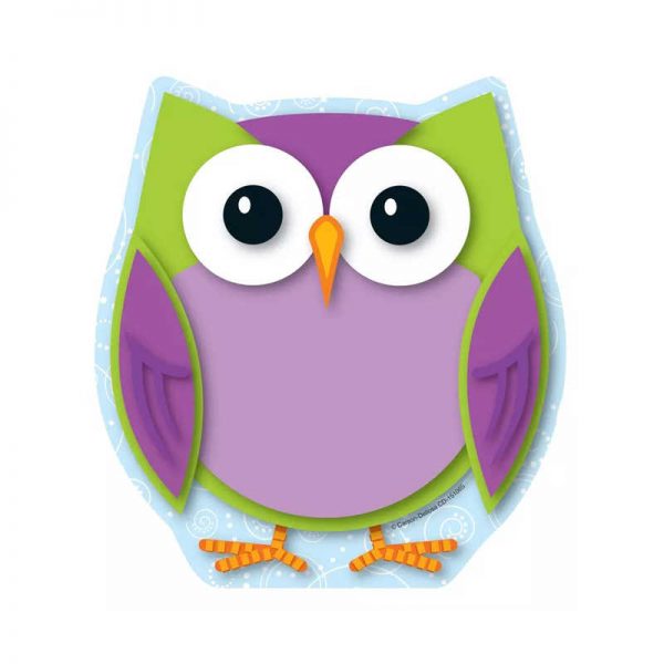 Carson Dellosa Education Colorful Owl Notepad, 50 Sheets