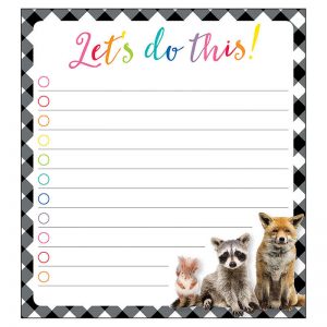 Schoolgirl Style™ Woodland Whimsy Let's Do This! Notepad