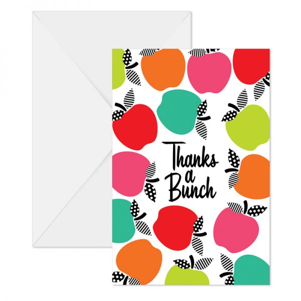 Schoolgirl Style™ Black, White & Stylish Brights Note Cards with Envelopes, Pack of 10