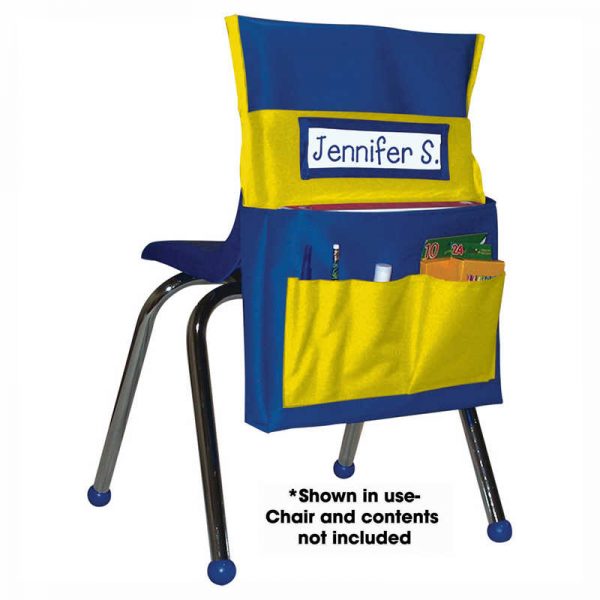 Carson Dellosa Education Chairback Buddy™ Pocket Chart, Blue/Yellow