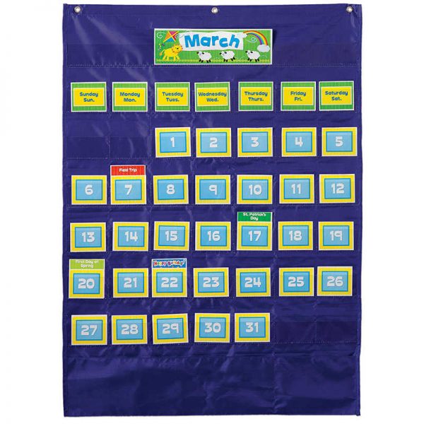Carson Dellosa Education Deluxe Calendar Pocket Chart