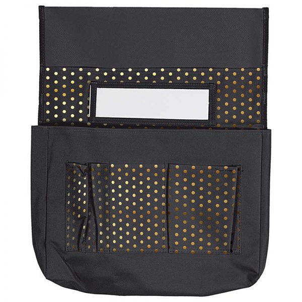 Carson Dellosa Education Chairback Buddy™ : Black with Gold Polka Dots