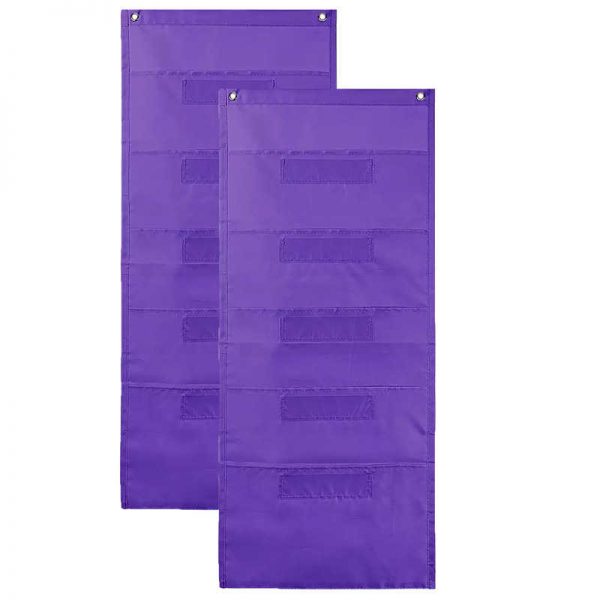 Carson Dellosa Education File Folder Storage: Purple Pocket Chart, Pack of 2