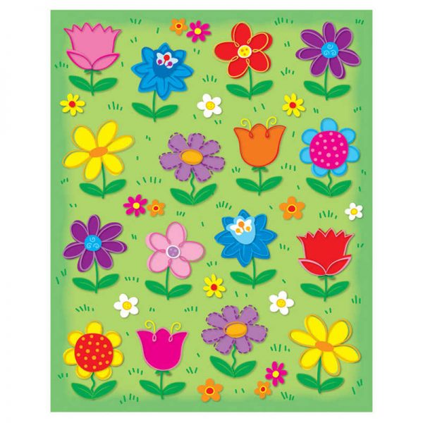 Carson Dellosa Education Flowers Shape Stickers, 96 Stickers