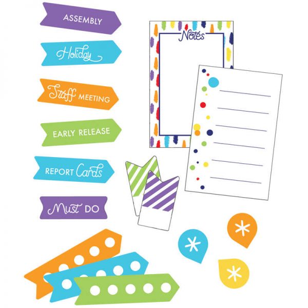 Carson Dellosa Education Sparkle + Shine Rainbow Planner Accents Sticker Pack, 252 Pieces